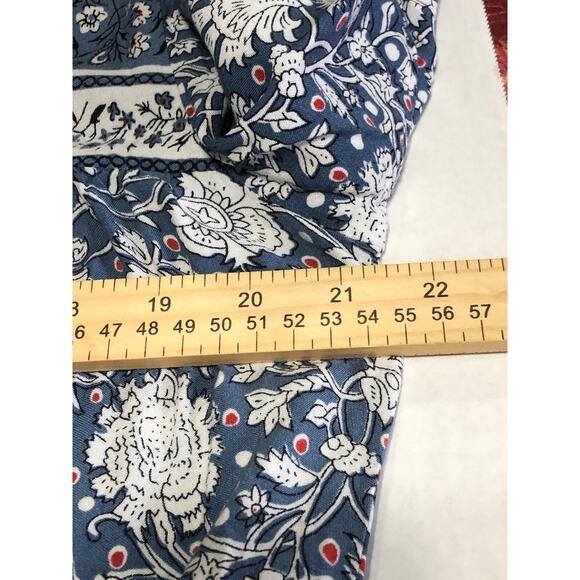 H & M L.O.O.G Women's Floral Flowy Oversized Dress Boho Bohemian Prairie Blue 8 - Picture 10 of 10